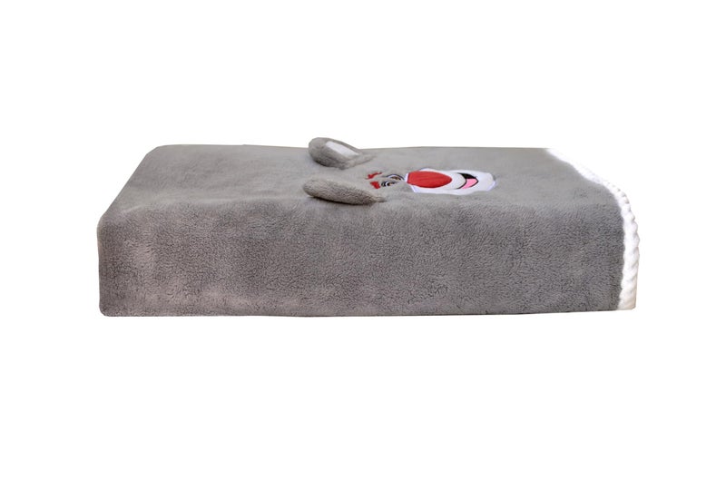 CLUZE Lotso Bear Bath Towel for Kids Oversized Microfiber Beach Towel Lightweight Quick Dry (30x60 Inches) (Grey) - Image 3