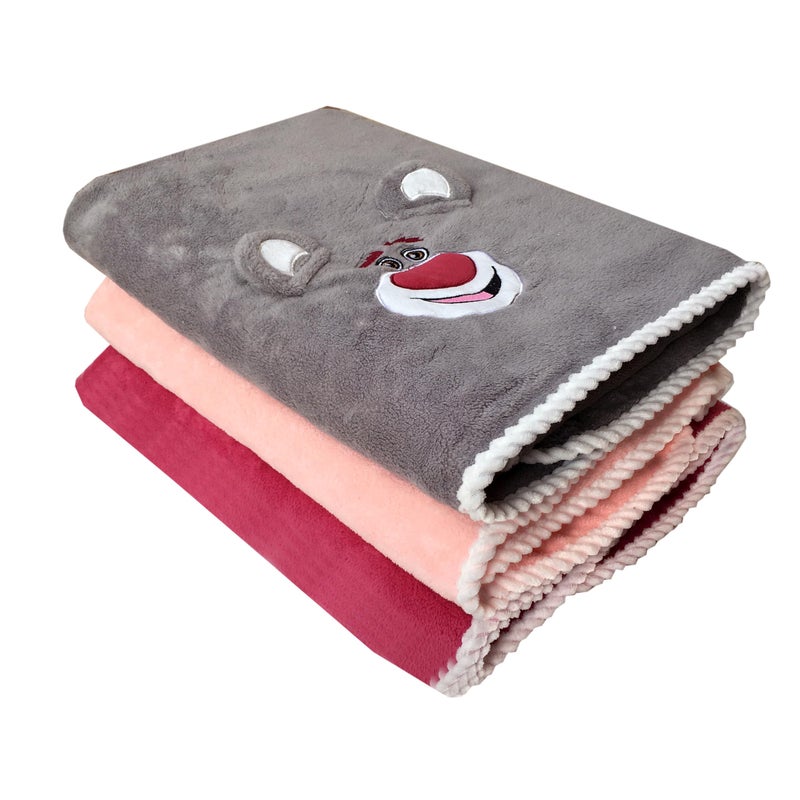 CLUZE Lotso Bear Bath Towel for Kids Oversized Microfiber Beach Towel Lightweight Quick Dry (30x60 Inches) (Grey) - Image 5