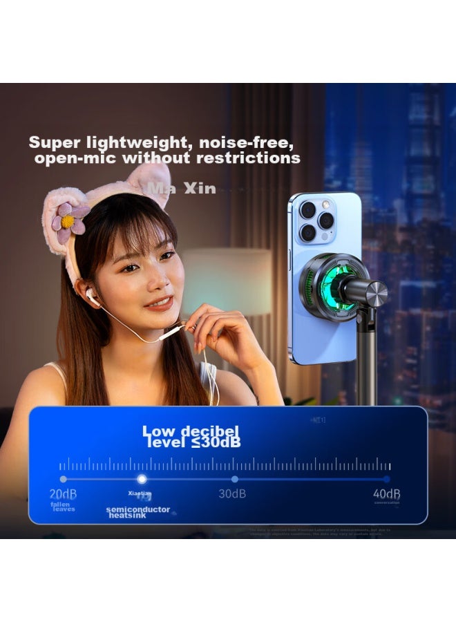 Xiaotian Jopree Mobile Phone Cooling Fan, Semiconductor Rapid Ice-cooling Water-cooled Fan, Cooling Back Clip, Compatible With Apple, Huawei, Xiaomi, Desktop Phone Stand, Universal Accessory - Image 2