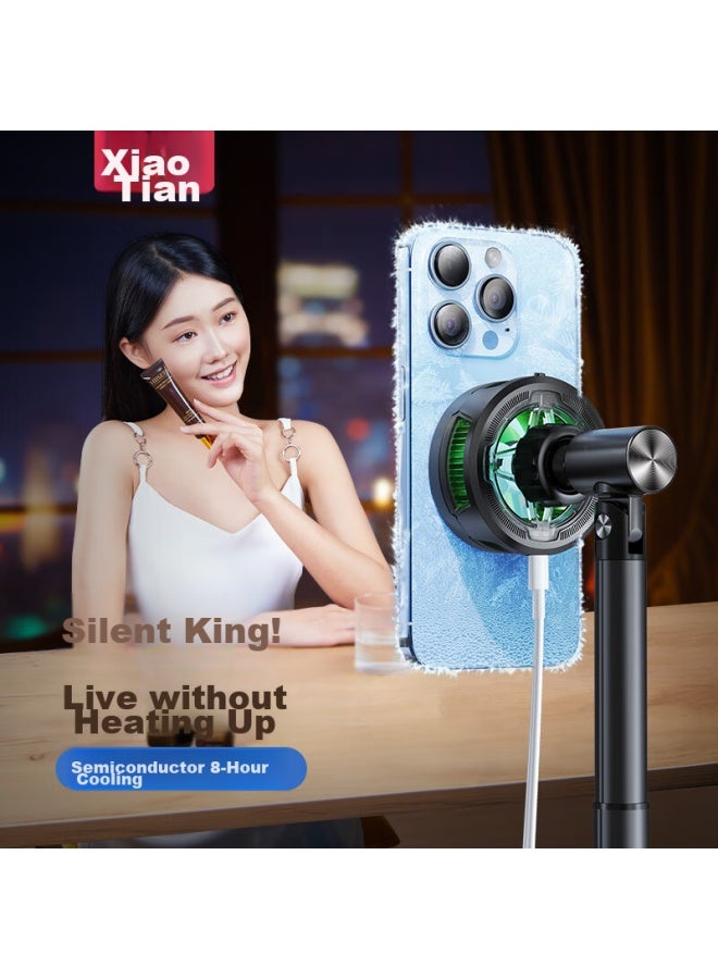 Xiaotian Jopree Mobile Phone Cooling Fan, Semiconductor Rapid Ice-cooling Water-cooled Fan, Cooling Back Clip, Compatible With Apple, Huawei, Xiaomi, Desktop Phone Stand, Universal Accessory - Image 1