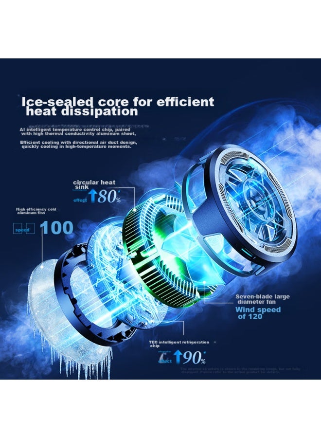 Xiaotian Jopree Mobile Phone Cooling Fan, Semiconductor Rapid Ice-cooling Water-cooled Fan, Cooling Back Clip, Compatible With Apple, Huawei, Xiaomi, Desktop Phone Stand, Universal Accessory - Image 4