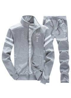 Generic Mens Durable Workwear Suit Spring Autumn Long Sleeve D75 Grey  - Image 1