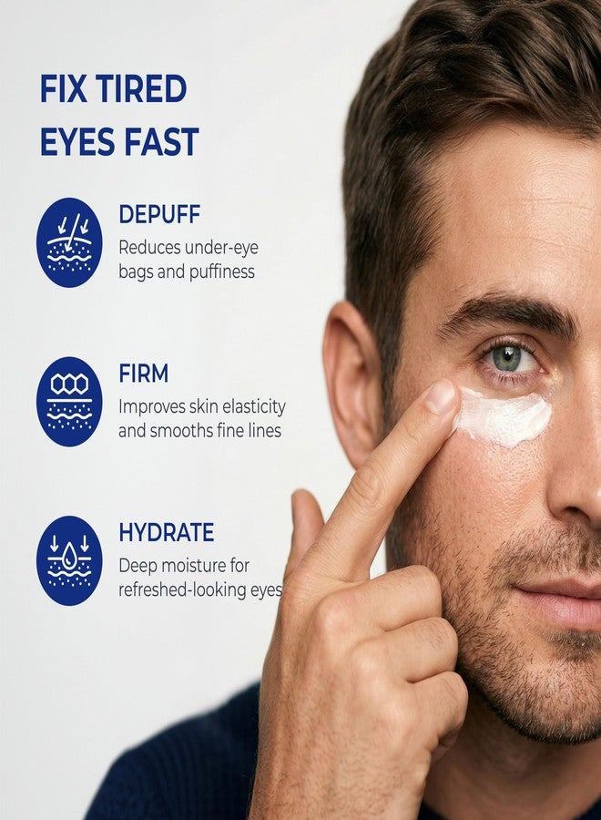 Uttse Men’s Anti Aging Eye Cream: With Caffeine, Retinol and Peptides - Eye Cream for Dark Circles, Puffiness & Wrinkles - Under Eye Cream Moisturizer for Men, Made in Korea - Image 2