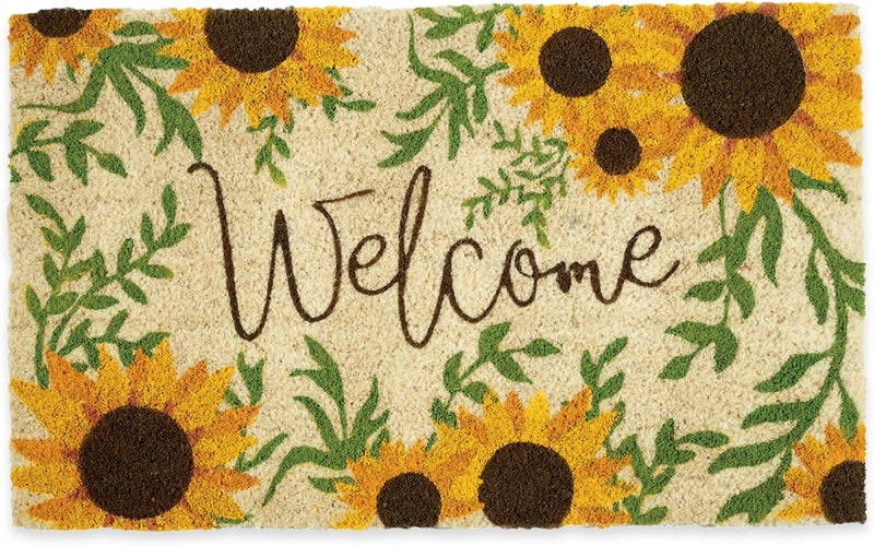 DII Natural Coir Doormat, Welcome Mat, Sunflower Welcome, 18X30" - Image 1