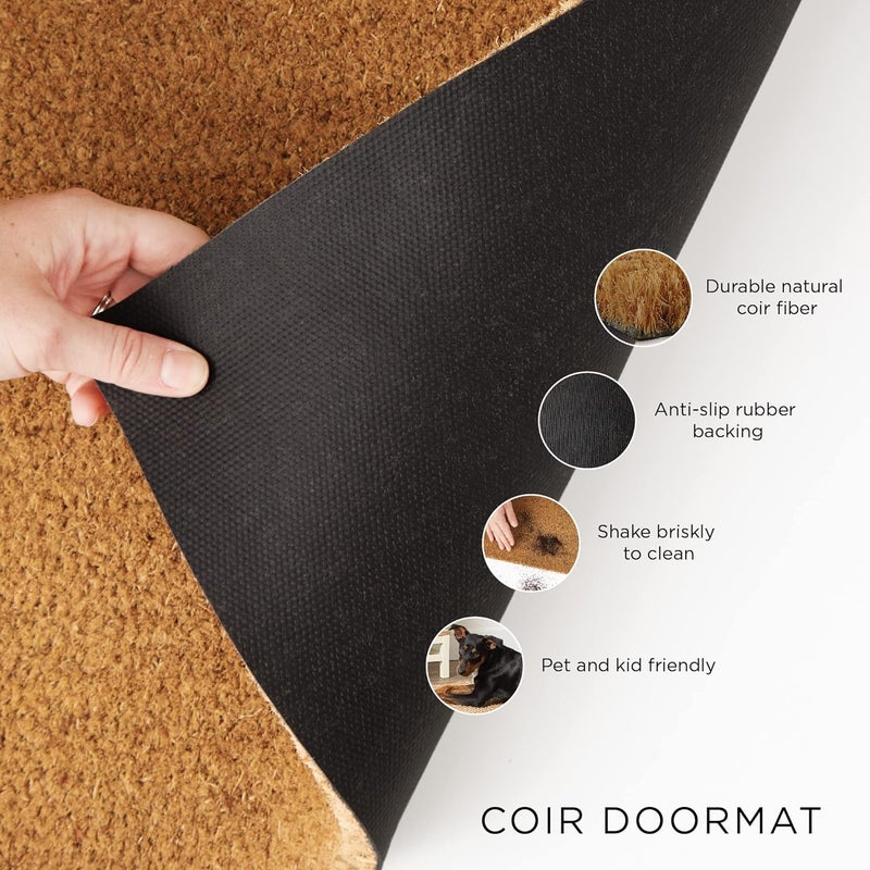 DII Natural Coir Doormat, Welcome Mat, Sunflower Welcome, 18X30" - Image 4