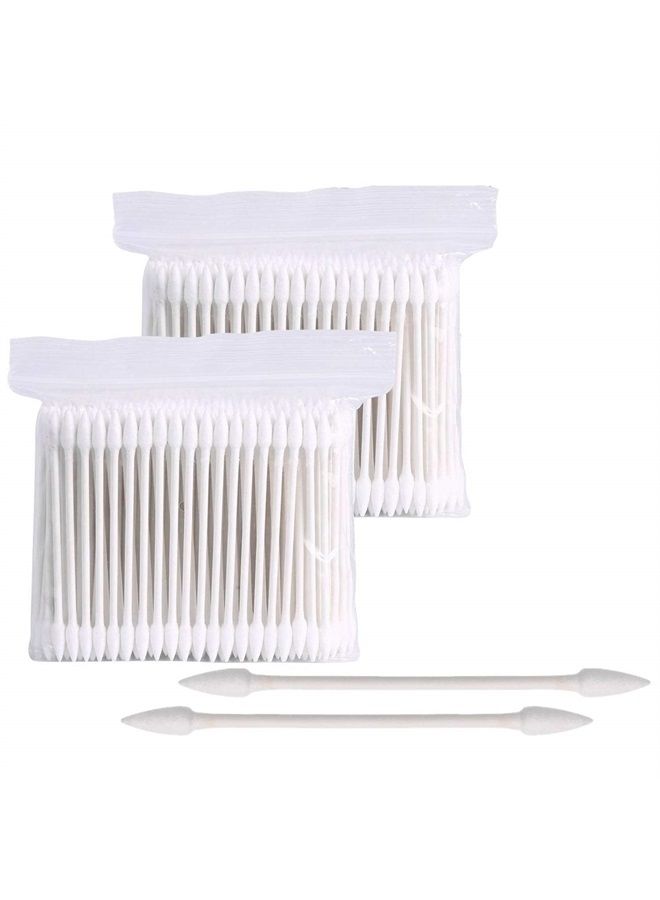 BTYMS 800 Count Double Tipped Cotton Swabs 3 Inch Pointed Tip Ear Swabs with Paper Sticks Cotton Buds Cotton Tipped Applicator - Image 1