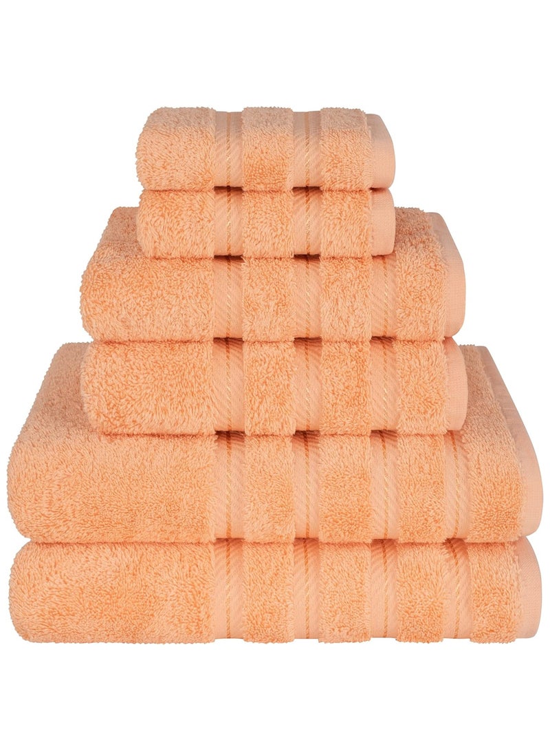 ZISH Luxury Turkish Cotton Towels – 6-Piece Set, Soft & Quick-Dry Bath Towels for Bathroom, Spa & Everyday Use – 100% Cotton, Highly Absorbent, Lightweight, Machine Washable - Image 1