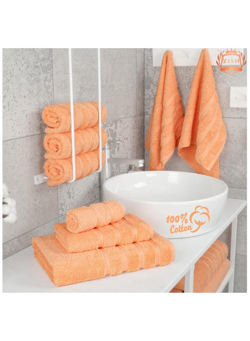 ZISH Luxury Turkish Cotton Towels – 6-Piece Set, Soft & Quick-Dry Bath Towels for Bathroom, Spa & Everyday Use – 100% Cotton, Highly Absorbent, Lightweight, Machine Washable - Image 2