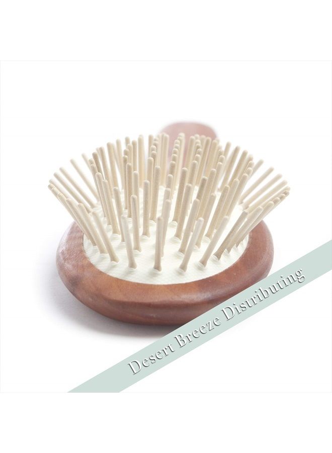 Desert Breeze Distributing Natural Wood Bristle Hair Brush, Gentle Massage, Pear Wood Handle, Made in Germany, Model PWW, For All Hair Types, Rounded Wood Pins, Anti-Static - Image 3
