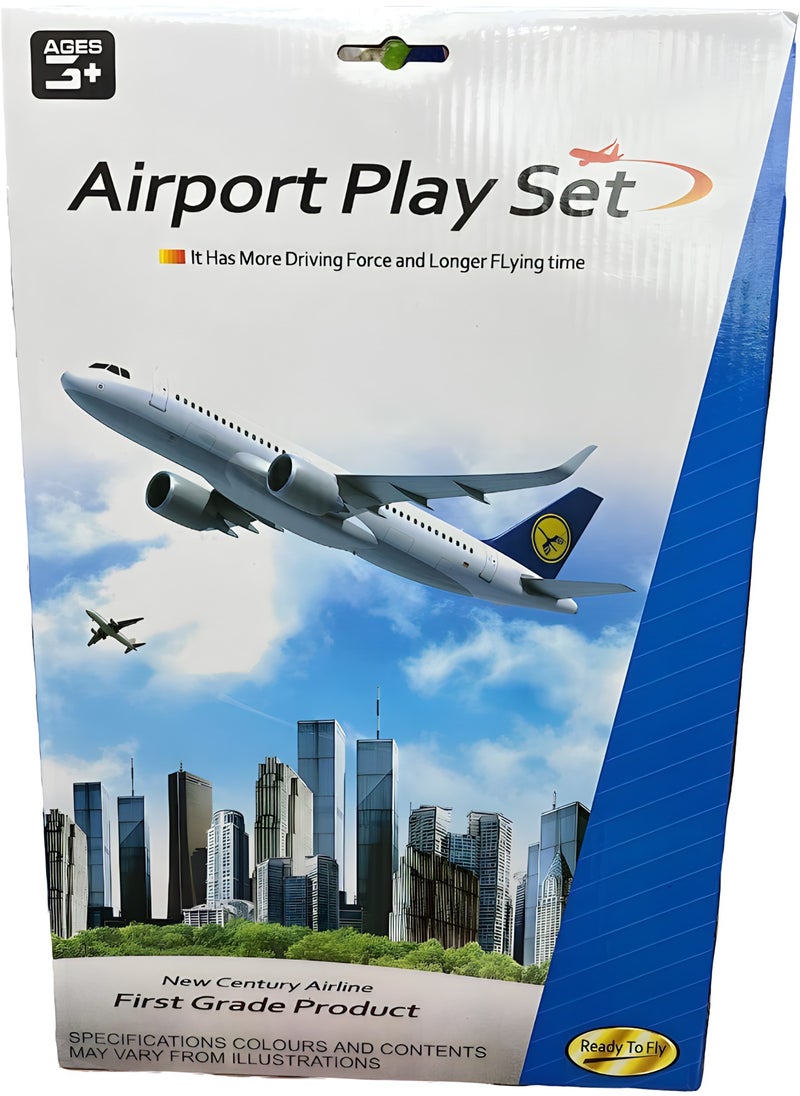 MAGIC VAULT Airport Play Set with Vehicles, Helicopter And Other Airport Accessories  - Image 2