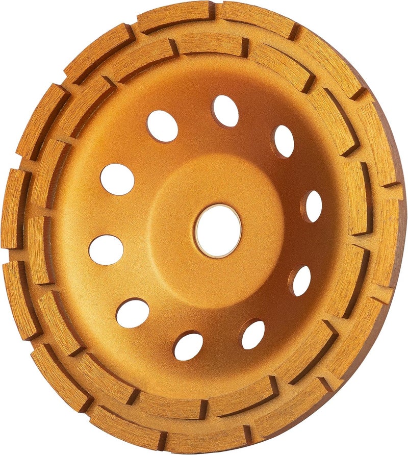KSEIBI 7-Inch Diamond Cup Wheel Double Raw for Concrete. Diamond Grinding Discs for Polishing and Cleaning Stone, Cement, Marble, Rock, Granite, Porcelain, Tile Removal, Angle Grinder Discs. - Image 1
