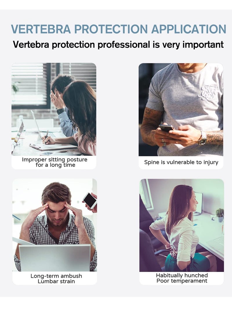 KASTWAVE Adjustable Back Brace Posture Corrector - Comfortable Upper Spine Support for Women and Men, Relieve Neck Shoulder Clavicle, and Back Pain,Breathable Grey Design - Image 4