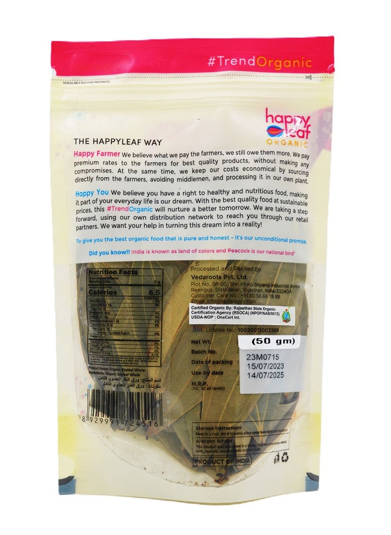 happy leaf organic Organic Bayleaf Whole 50g  - Image 2