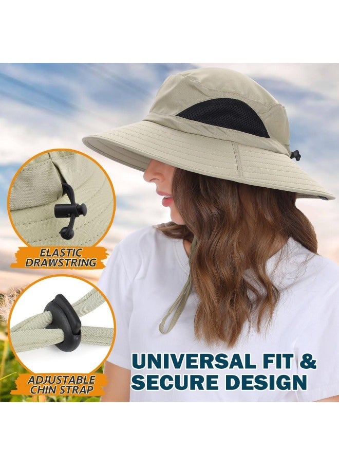 NIBEMINENT Wide Brim Sun Hat, UPF 50+ UV Protection Waterproof Packable Bucket Hat for Men & Women, Fishing Hiking Beach Garden  - Image 3