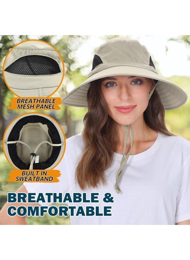 NIBEMINENT Wide Brim Sun Hat, UPF 50+ UV Protection Waterproof Packable Bucket Hat for Men & Women, Fishing Hiking Beach Garden  - Image 4