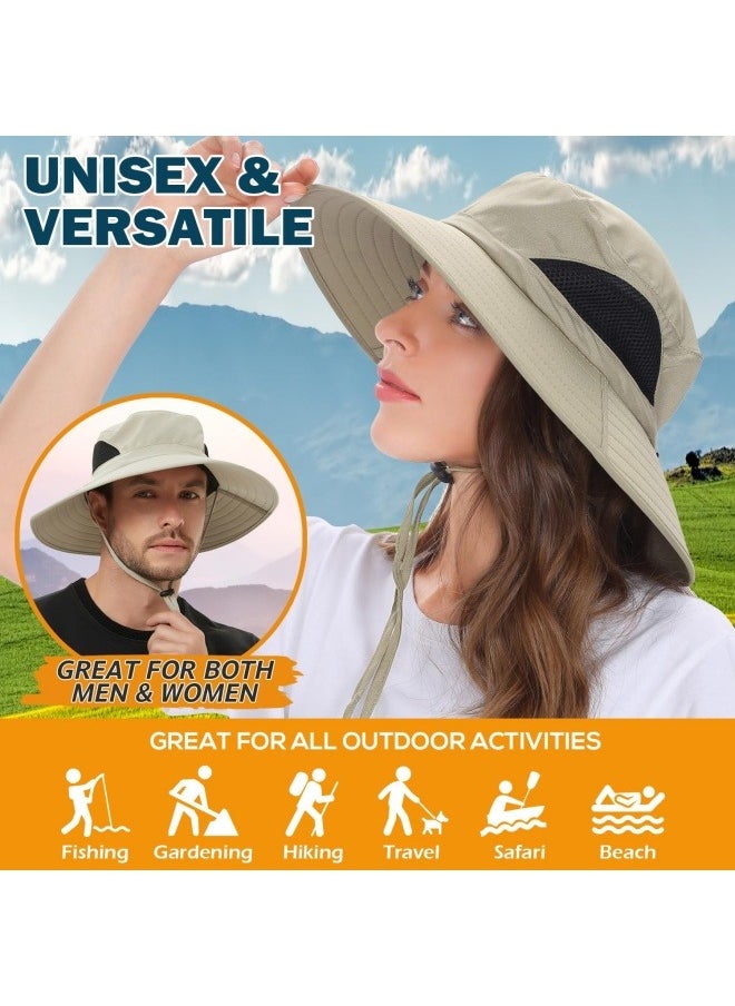NIBEMINENT Wide Brim Sun Hat, UPF 50+ UV Protection Waterproof Packable Bucket Hat for Men & Women, Fishing Hiking Beach Garden  - Image 5