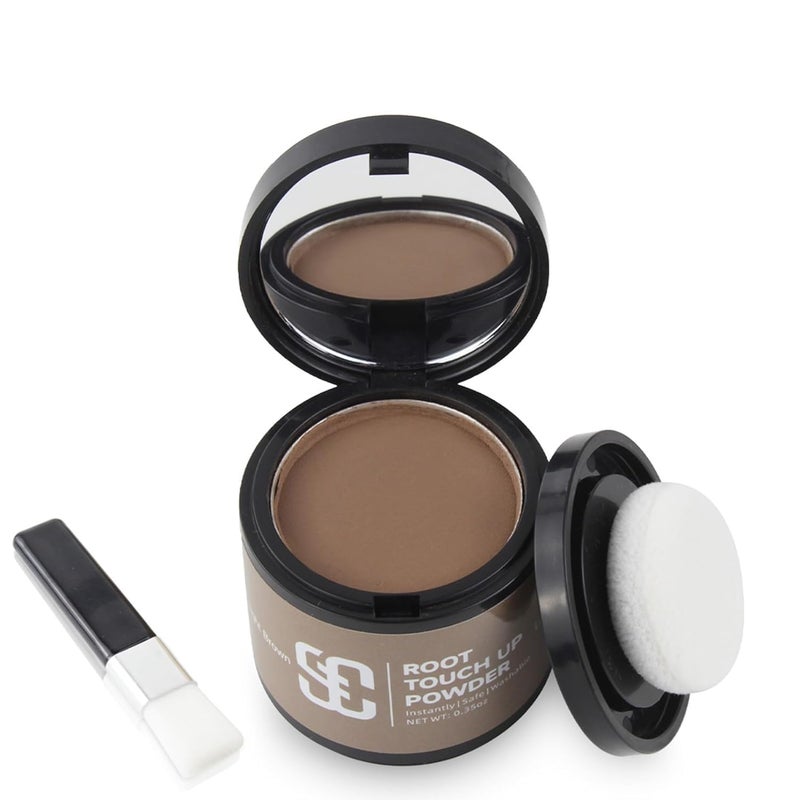 SOVONCARE Hairline Powder - Root Touch Up & Gray Hair Concealer for Men and Women, Instantly Covers Thinning Hair and Bald Spots, Natural-Looking Coverage Light Brown 0.35 oz - Image 1