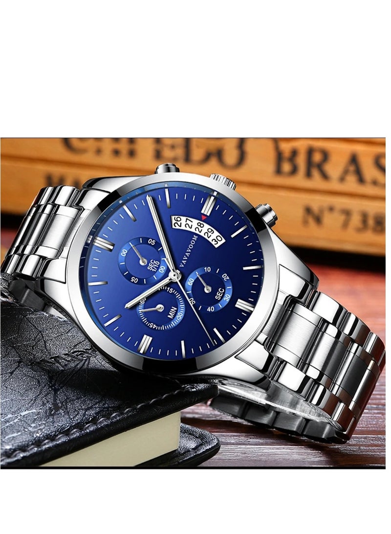 VA VA VOOM Men's Quartz Watch Fashion Classic Racing Series Sports, Waterproof Date Stainless Steel - Image 2