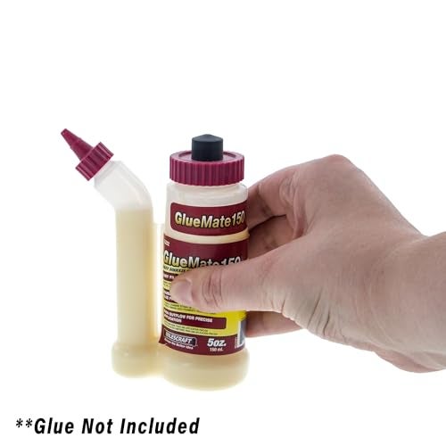 Milescraft 5222 Glue Mate 150-5oz. (150ml) Precision Wood Glue Bottle - Anti-Drip - Dowel and Biscuit Tips Included - Easy Flow Multi-Chamber Design - Ideal for Woodworking - Image 2