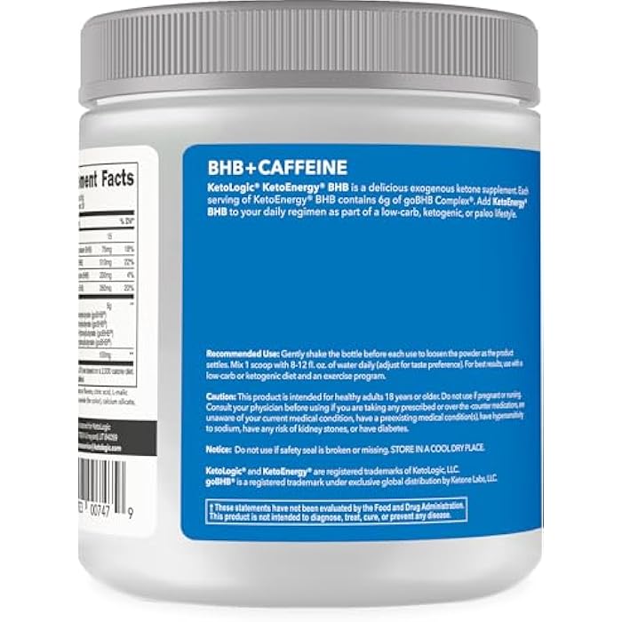KetoLogic BHB KetoEnergy Exogenous Ketones Powder with Caffeine | Raspberry Lemonade - 30 Serve | Supports Low Carb, Keto Diet & Boosts Energy, Focus | Keto Pre-Workout Supplement, Beta-Hydroxybutyra - Image 3