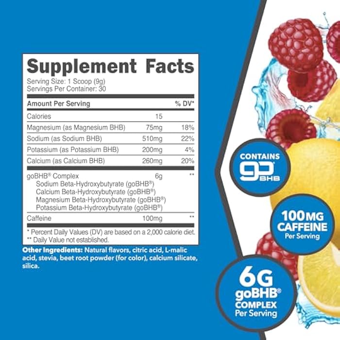 KetoLogic BHB KetoEnergy Exogenous Ketones Powder with Caffeine | Raspberry Lemonade - 30 Serve | Supports Low Carb, Keto Diet & Boosts Energy, Focus | Keto Pre-Workout Supplement, Beta-Hydroxybutyra - Image 2