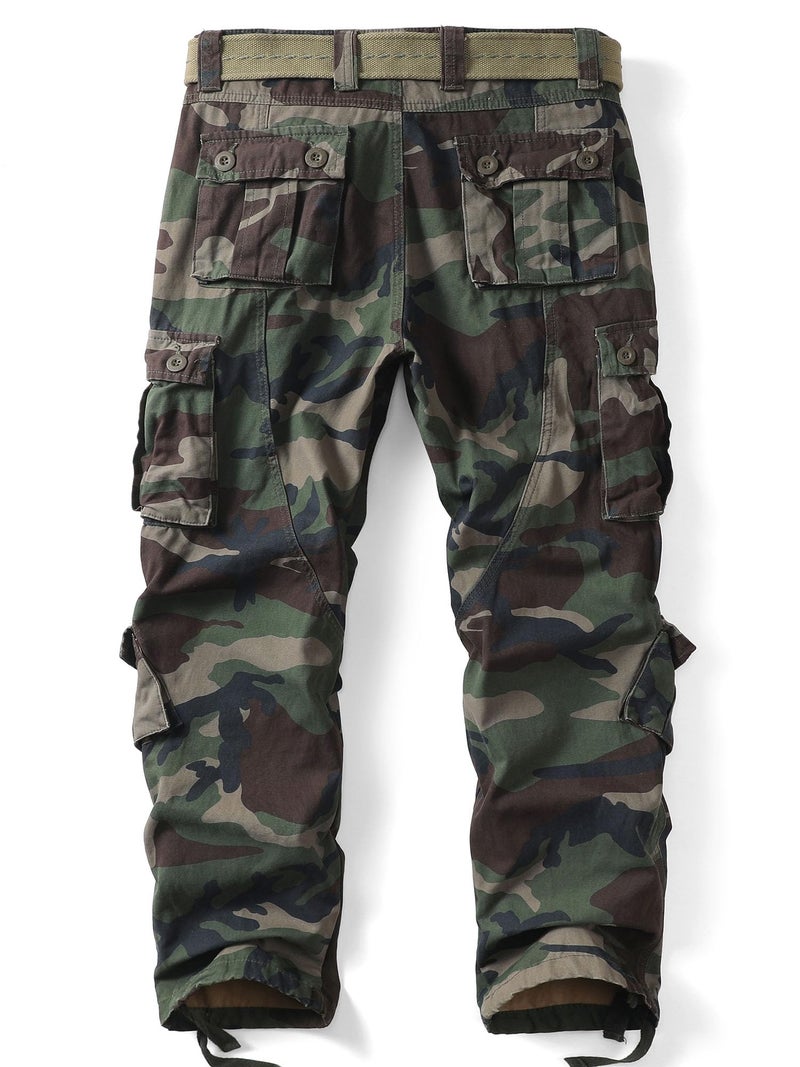AKARMY Men's Camo Cargo Work Pants Cotton Casual Tactical Combat Military Wild BDU Ripstop Trousers with Multi Pockets 34 - Image 2