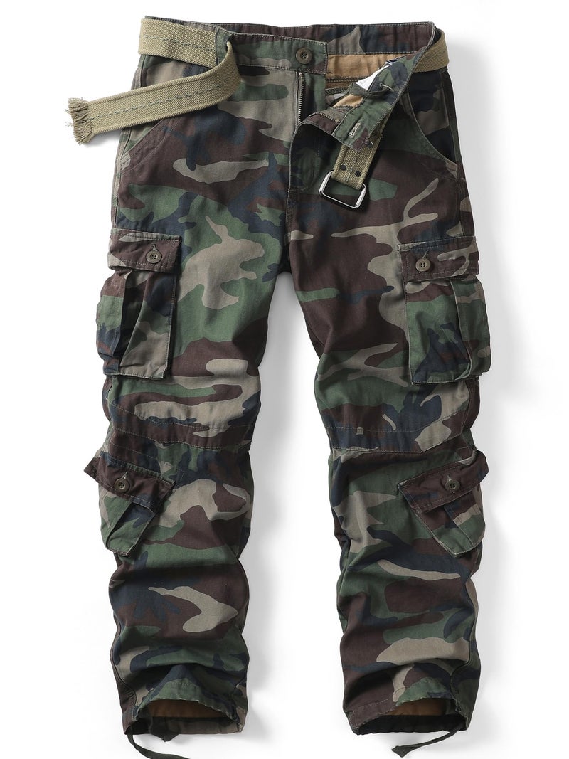 AKARMY Men's Camo Cargo Work Pants Cotton Casual Tactical Combat Military Wild BDU Ripstop Trousers with Multi Pockets 34 - Image 1