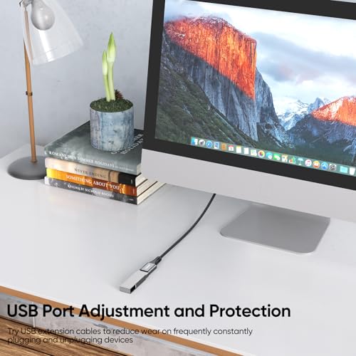 FEMORO USB Extension Cable 3ft Pack of 2, Type A 3.0 5Gbps Data Transfer & 15W Charging Sync Extender Male to Female for Mouse Keyboard TV Monitor Hub Charger Flash Drive DVD Player and More - Image 4
