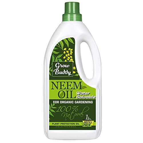 GROWBUDDY Neem Oil Cold Pressed water soluble for Plant and Organic Farming Helpful for Plant Growth 1 L, pack of 1 - Image 1