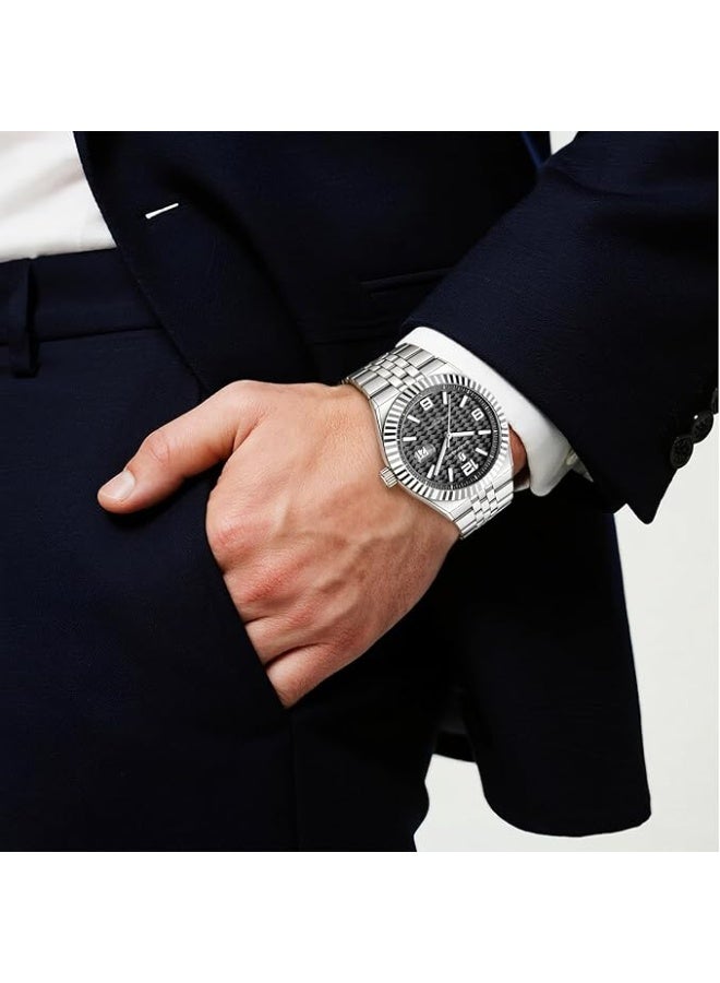 Sapphero Analog Quartz Watch for Men, Stainless Steel Bracelet, Water Resistant up to 50 Meters. A Watch for Business, Work, Sport, and Leisure. - Image 3