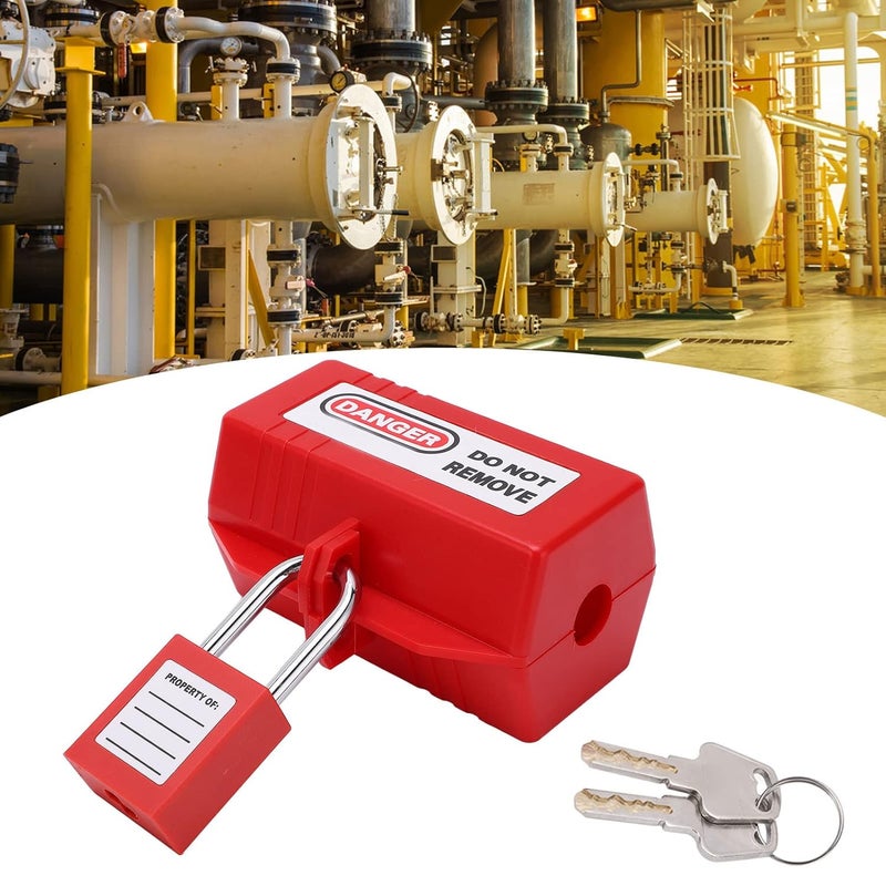 klarako Power Plug Safety Lockout Kit, Power Plug Lockout Device, Electrical Plug Lock, with 38mm/1.5in Long Padlock, for Air Conditioner TV Industry Chemistry (Large Lock Box + 38mm Padlock) - Image 2