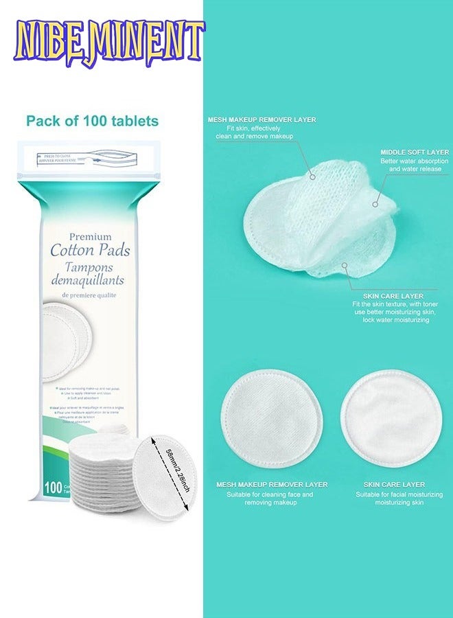 NIBEMINENT Pure Cotton Make Up Pads 300 pcs - Image 5