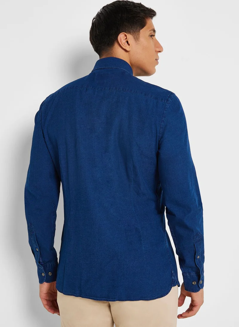 Hackett Essential Slim Fit Denim Shirt