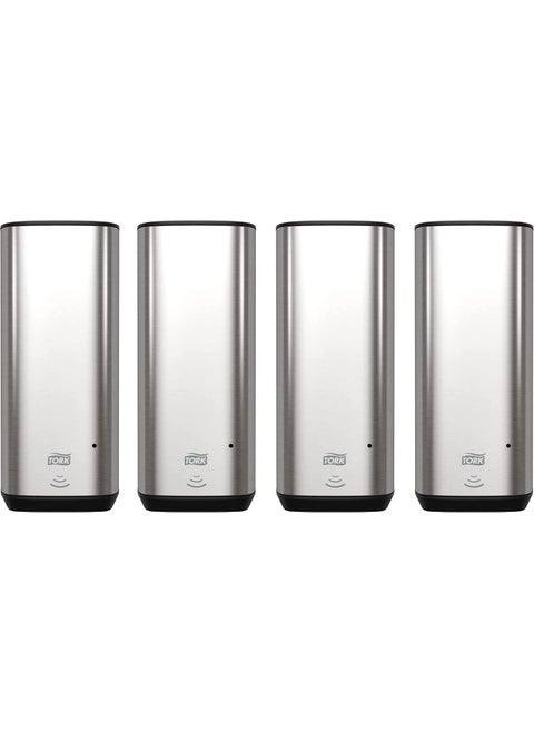 Tork Intuition Sensor Skincare Dispenser Stainless Steel S4 for Hand Soap and Hand Sanitizer Image Range 466100 Pack of 4