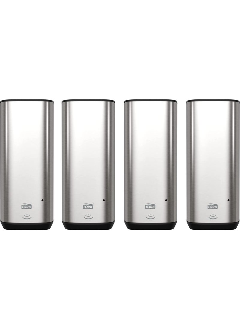 Tork Intuition Sensor Skincare Dispenser Stainless Steel S4 for Hand Soap and Hand Sanitizer Image Range 466100 Pack of 4
