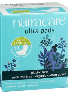 NATRACARE Natracare Slim Fitting Ultra Pads with Wings, Regular, Made with Certified Organic Cotton, Ecologically Certified Cellulose Pulp and Plant Starch (12 Pack, 168 Pads Total)  - Image 2