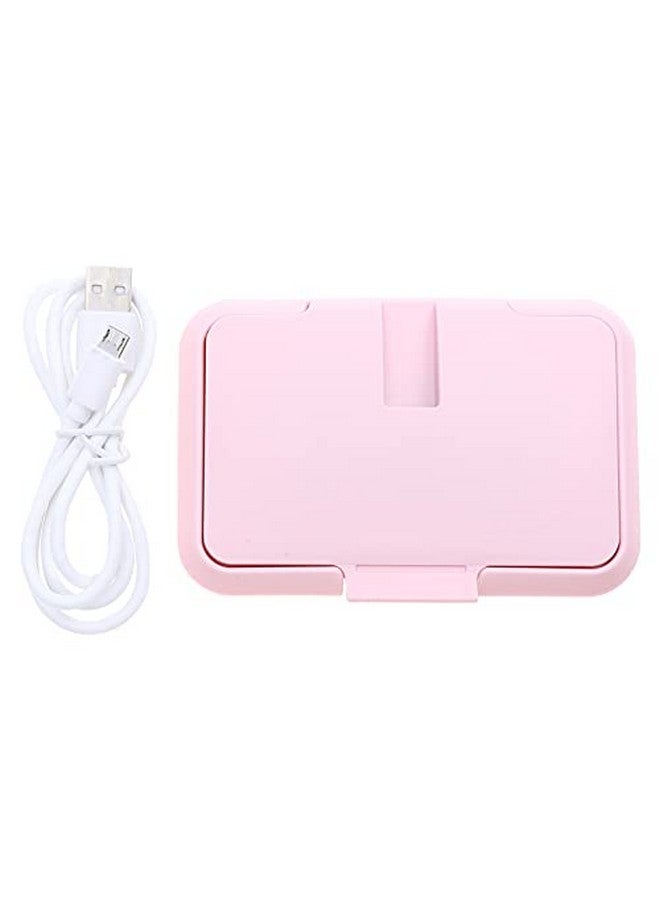 Toyvian 8W Baby Wipe Warmer Portable Baby Wet Wipes Dispenser Plastic Tissue Storage Box Wet Wipes Dispenser Holder For Home Car Pink - Image 1