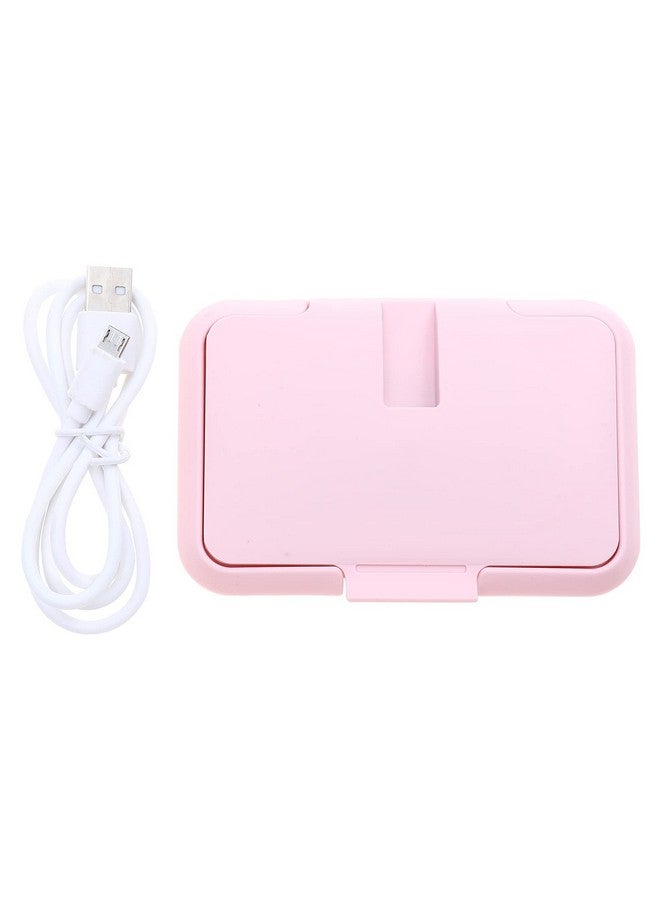 Toyvian 8W Baby Wipe Warmer Portable Baby Wet Wipes Dispenser Plastic Tissue Storage Box Wet Wipes Dispenser Holder For Home Car Pink - Image 2