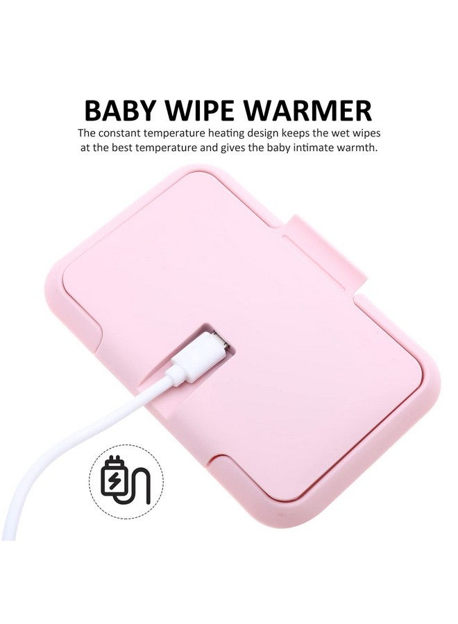 Toyvian 8W Baby Wipe Warmer Portable Baby Wet Wipes Dispenser Plastic Tissue Storage Box Wet Wipes Dispenser Holder For Home Car Pink - Image 5