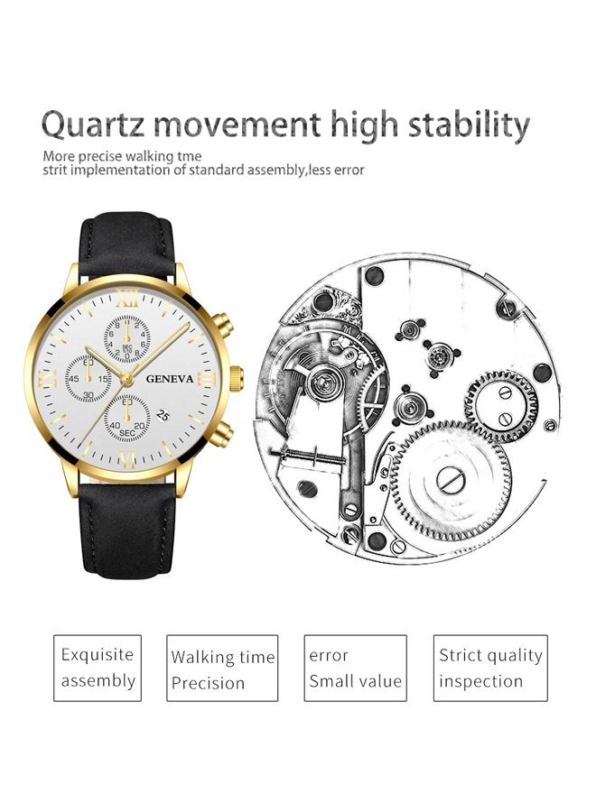 Geneva ساعة كواتز أنالوج للرجال بتصميم عصري - Image 2