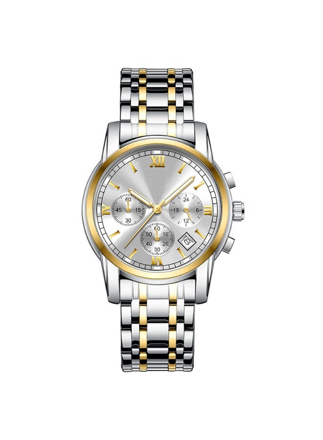 Two-Tone Gold & Steel Chronograph Watch for Men - Image 1