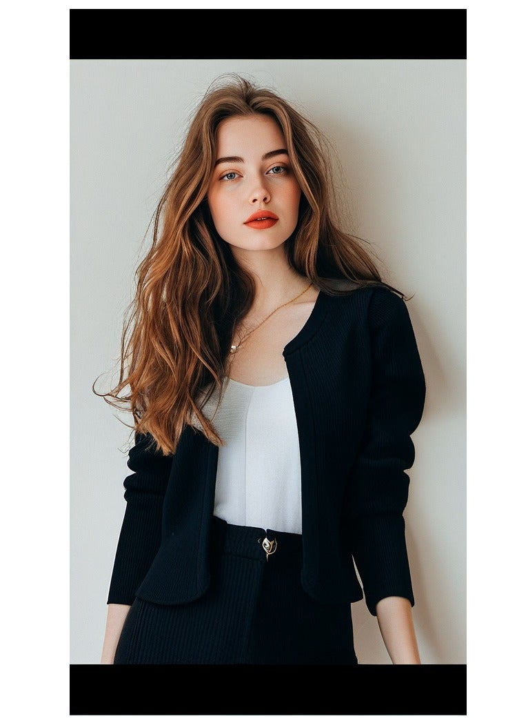 جس كارديجان نسائي أسود بأكمام طويلة من Guess  - Image 1