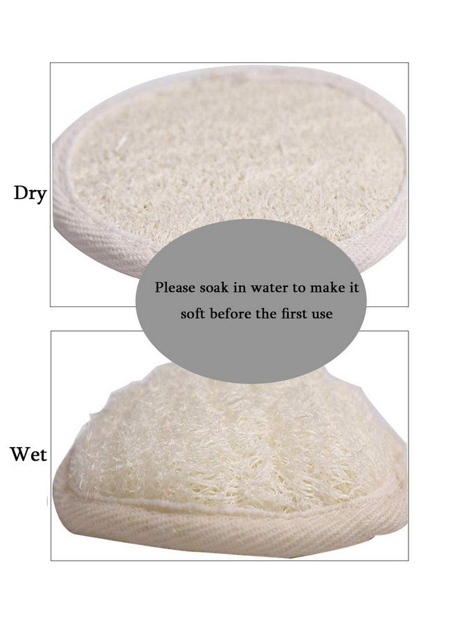 Tegelrying Loofah Sponge Exfoliating Facial Cleaning Pads 10 Packs Natural Loofa Face Scrubber Large Cleanser For Men Women Bath Spa Cleansing 3.15 Inches Dia - Image 4