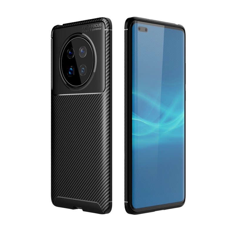 HuHa Protective Cover For Huawei Mate 40 Carbon Fiber Texture Shockproof TPU Case(Black) - Image 1