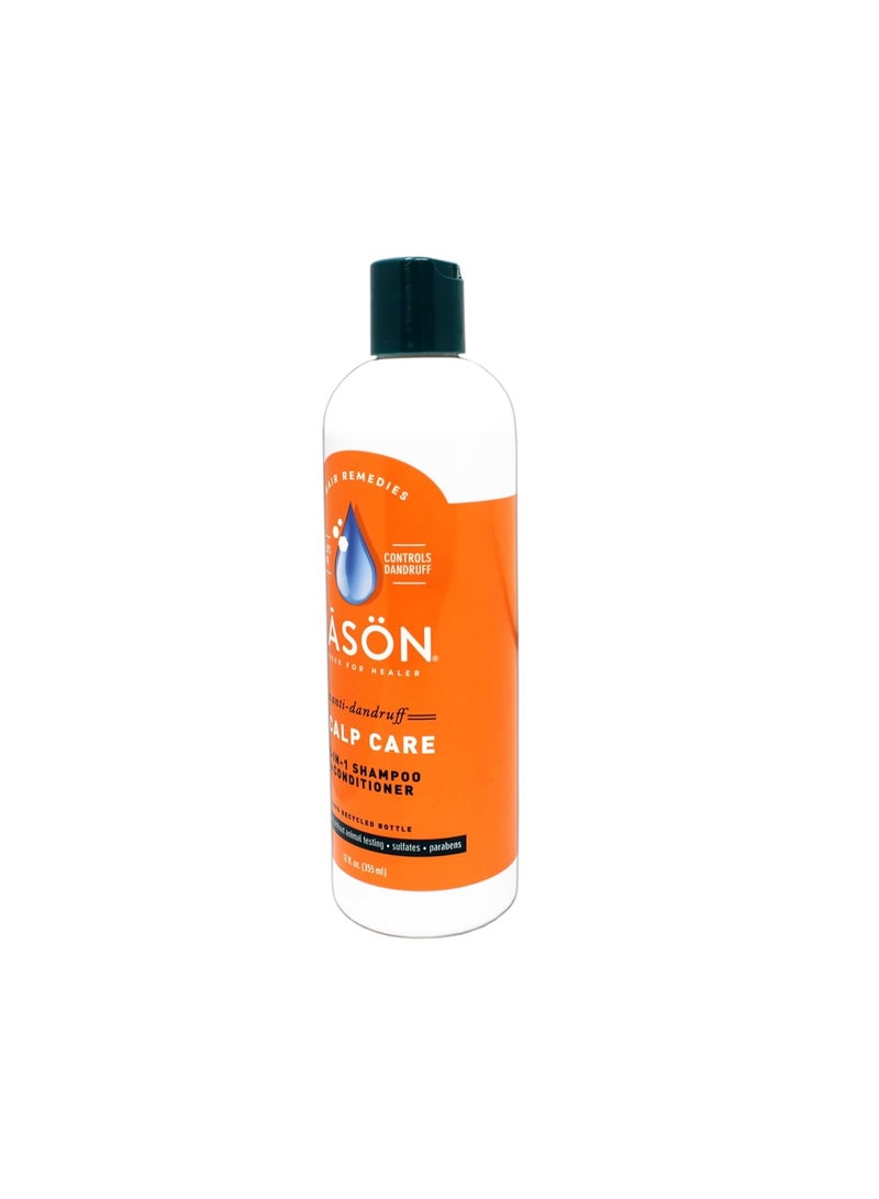 Jason شامبو وبلسم علاج قشرة الرأس 2 في 1 من جيسون، زجاجة سعة 12 أونصة - Image 2