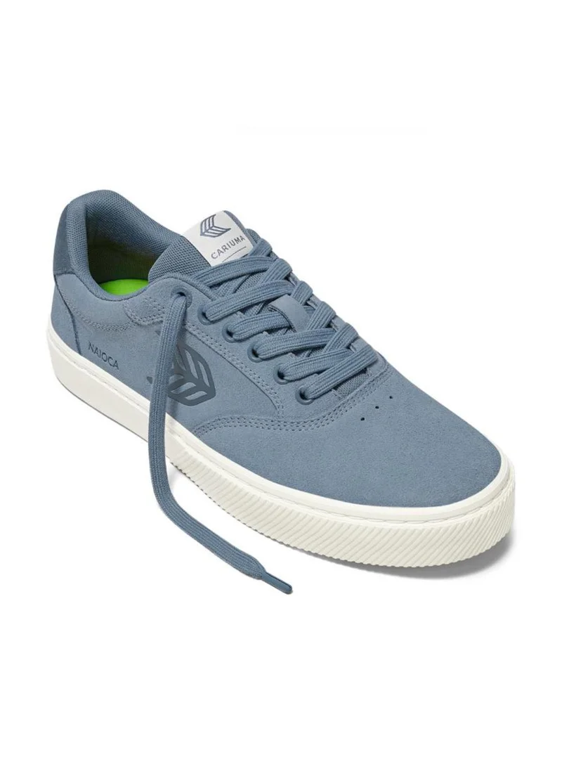 Cariuma NAIOCA Mirage Blue Suede Orion Blue Logo