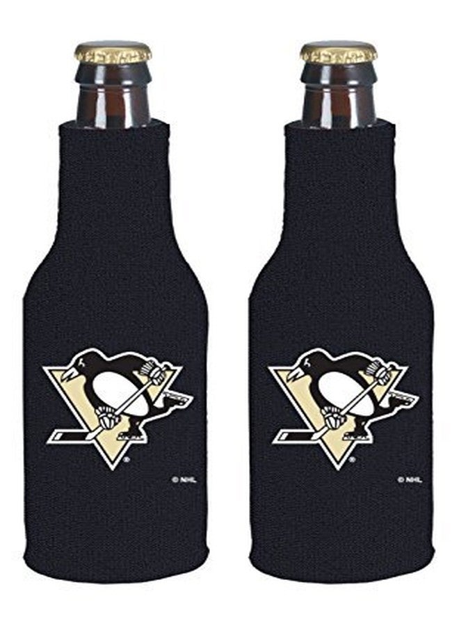 NHL Hockey 2014 Team Color Logo Bottle Suit Holder Cooler 2-Pack (Pittsburgh) Penguins)