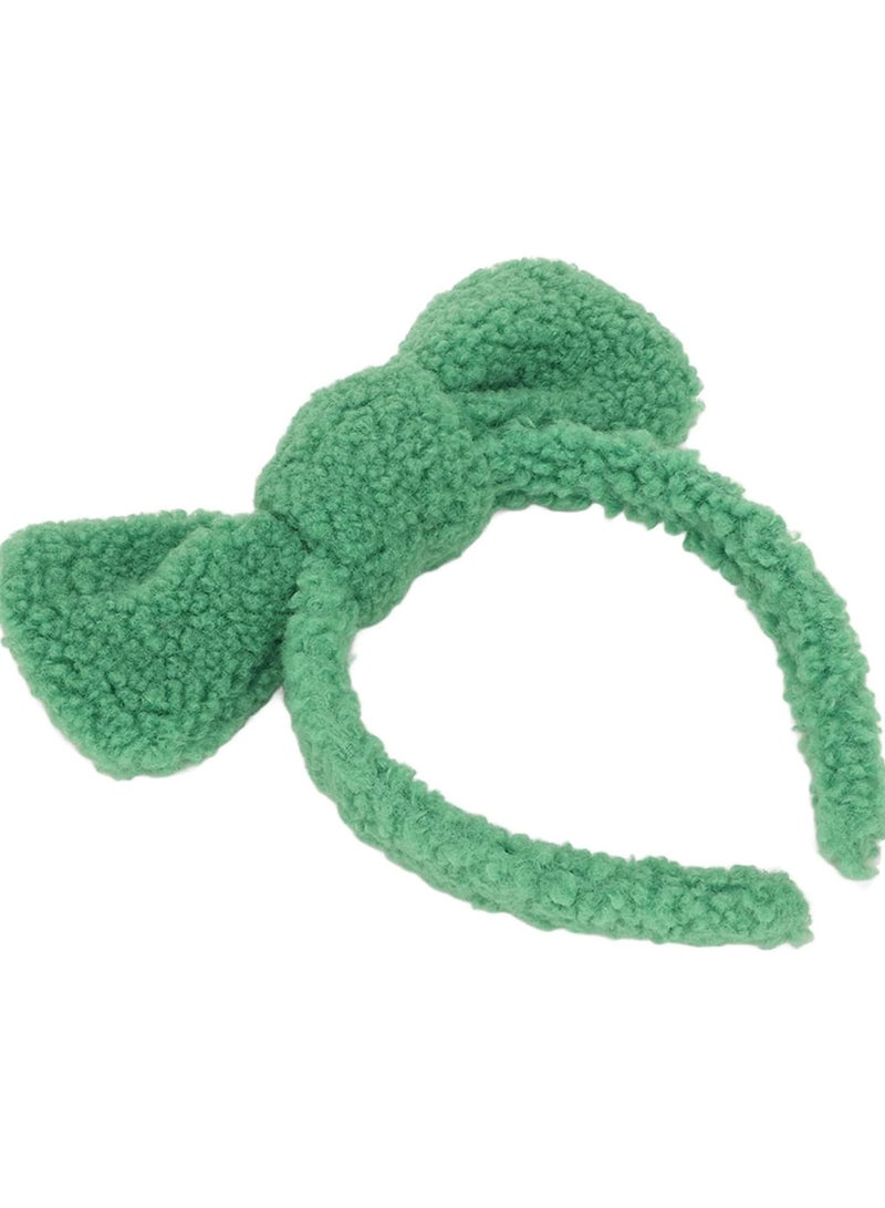 GGOOT Face Wash Headband, Microfiber Green Comfortable Quick Dry Cute Women Spa Headband Soft for Shower for Makeup - Image 1