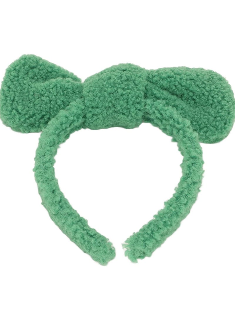 GGOOT Face Wash Headband, Microfiber Green Comfortable Quick Dry Cute Women Spa Headband Soft for Shower for Makeup - Image 5