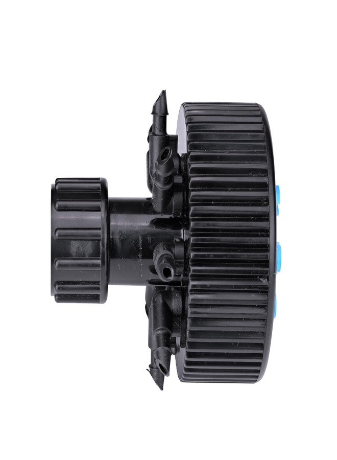 موزع مياه Raindrip 13800UB، مزود بثمانية منافذ قابلة للتعديل من Hydro-Port، مناسب لأنظمة الري بالتنقيط في الحدائق، يصل معدل تدفقه إلى 30 جالونًا في الساعة لكل منفذ، مدخل بقطر نصف بوصة، أسود/أزرق - Image 5